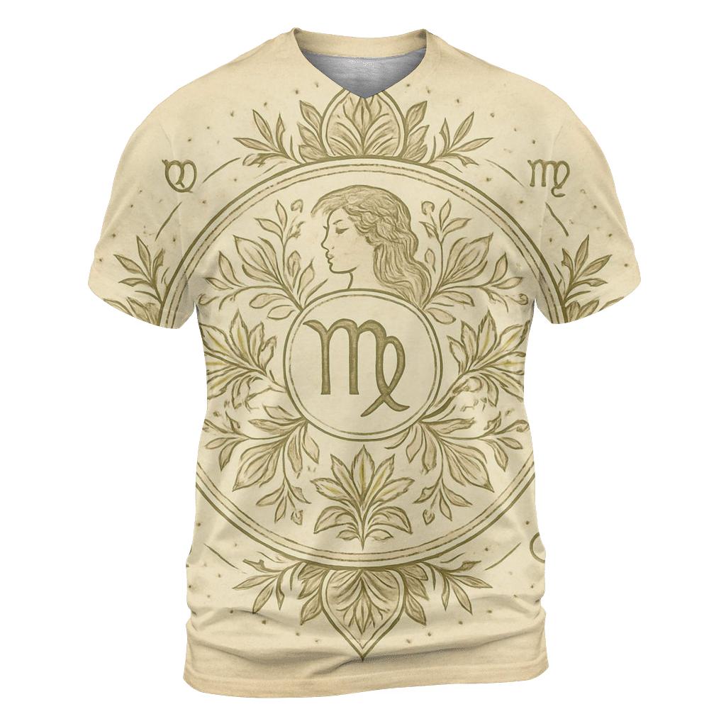 Virgo Earth Mandala Pattern trendy printed shirt styles