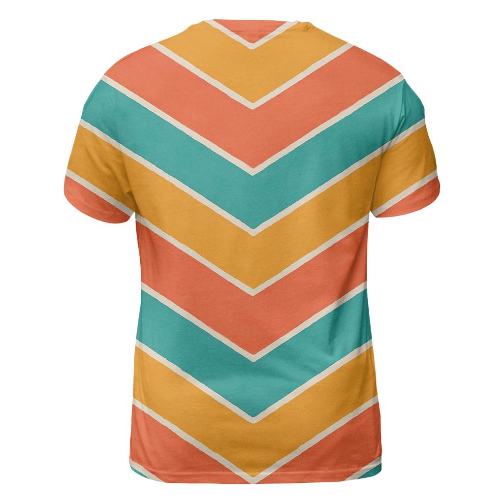 Chevron Accordion Coral trendy printed shirt styles