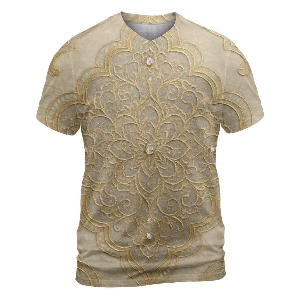 Auric Lace Mosaic vibrant all-over design tees