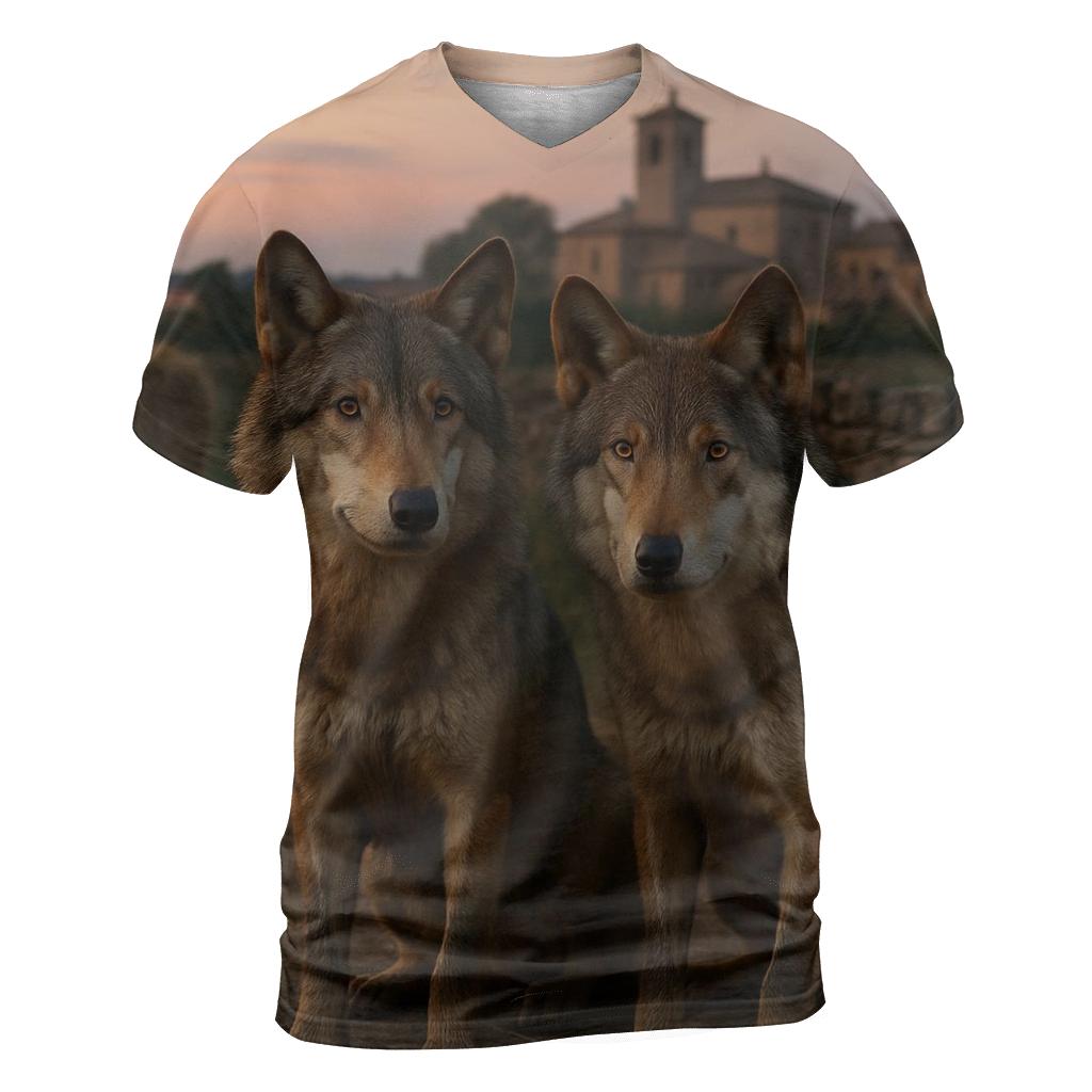 Village Outskirts Watchful Pair custom all-over print shirts