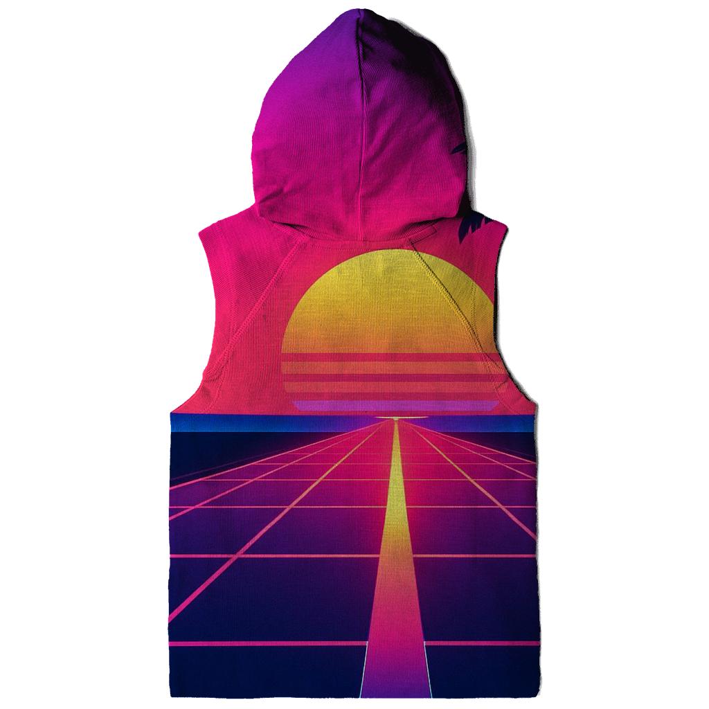 Neon Grid Horizon lightweight hoodies