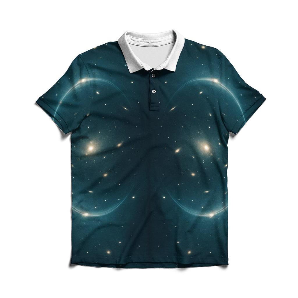 Gravitational Lens Arc Field designer slim fit polos