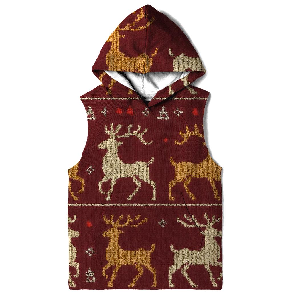Reindeer Ribbon Carousel Design pullover hoodies
