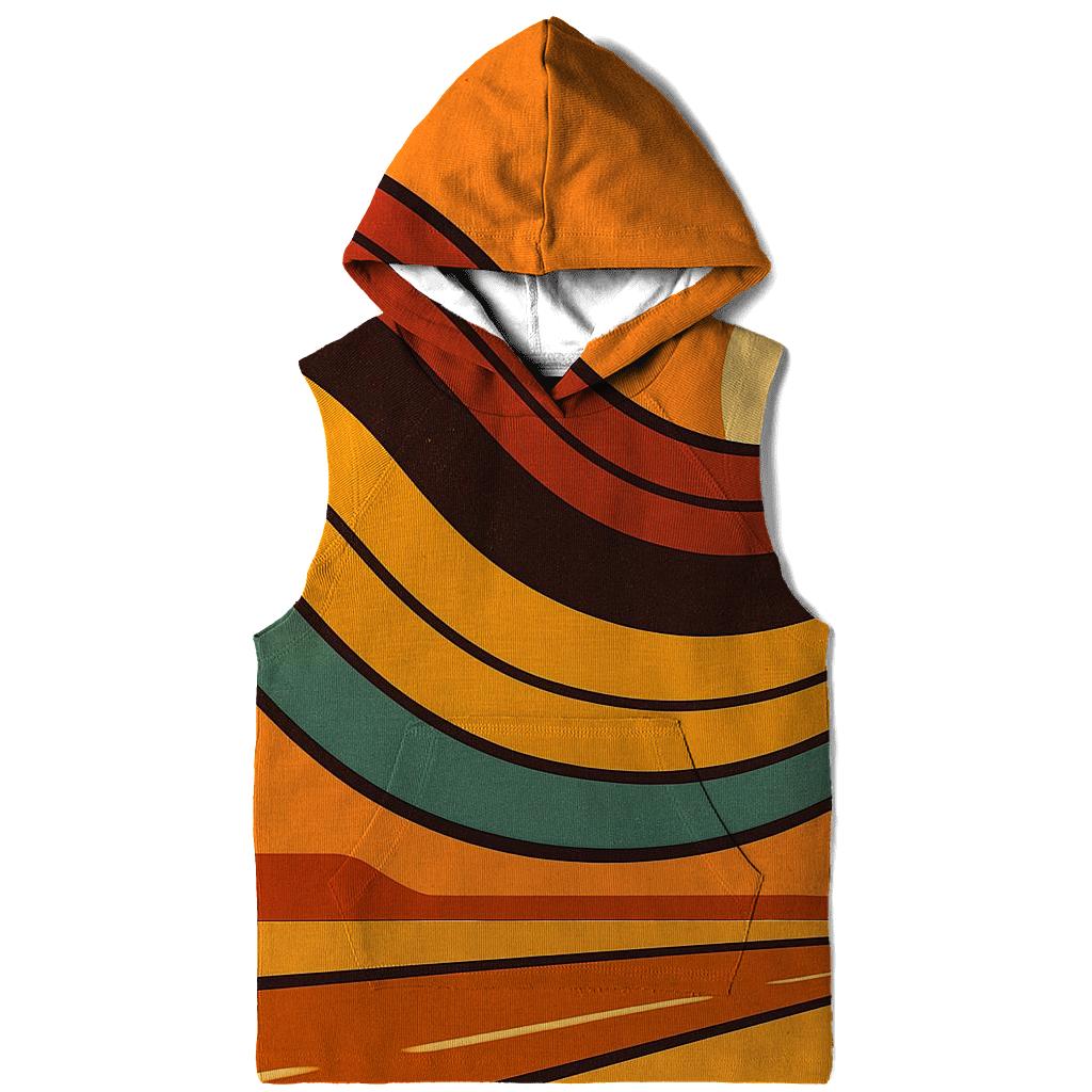 Sunset Vinyl Waves printed hoodies