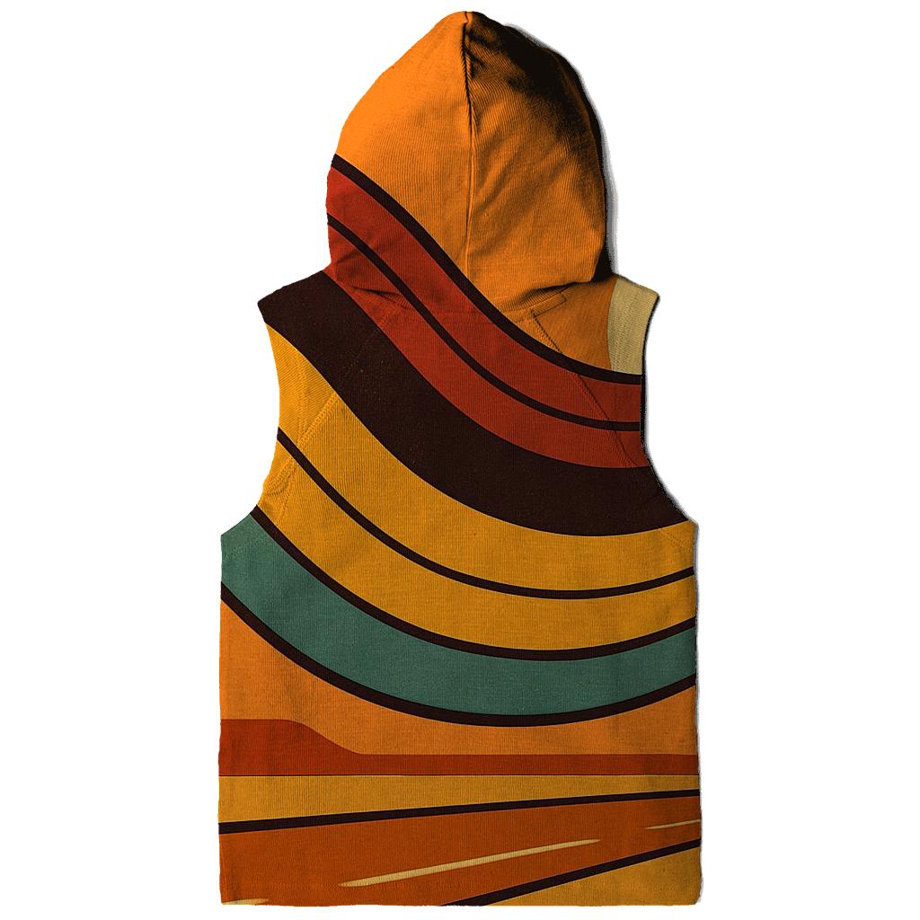 Sunset Vinyl Waves printed hoodies