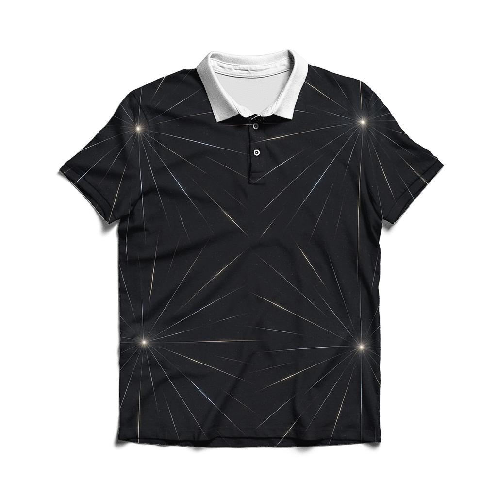 Meteor Trail Radiant Grid premium cotton polo shirts