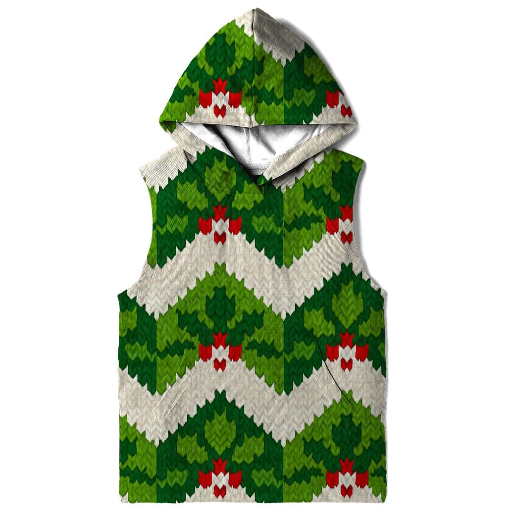 Holly Leaf Chevron Stack Design printed hoodies