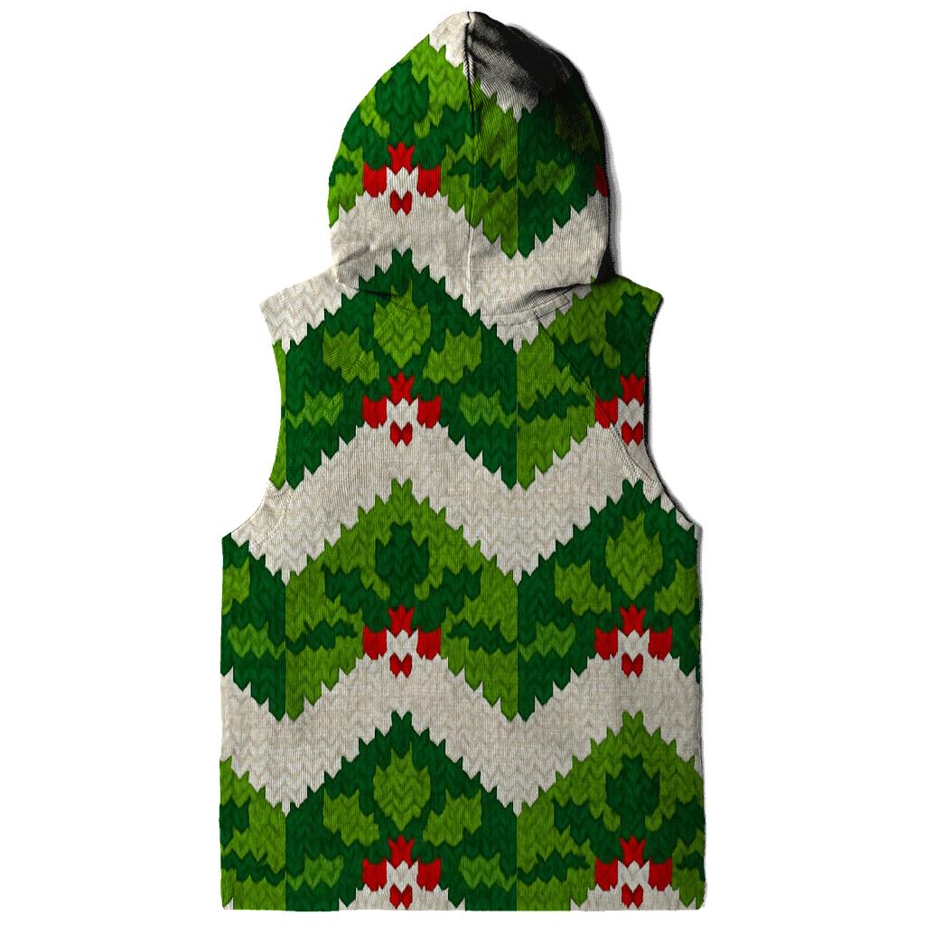 Holly Leaf Chevron Stack Design printed hoodies