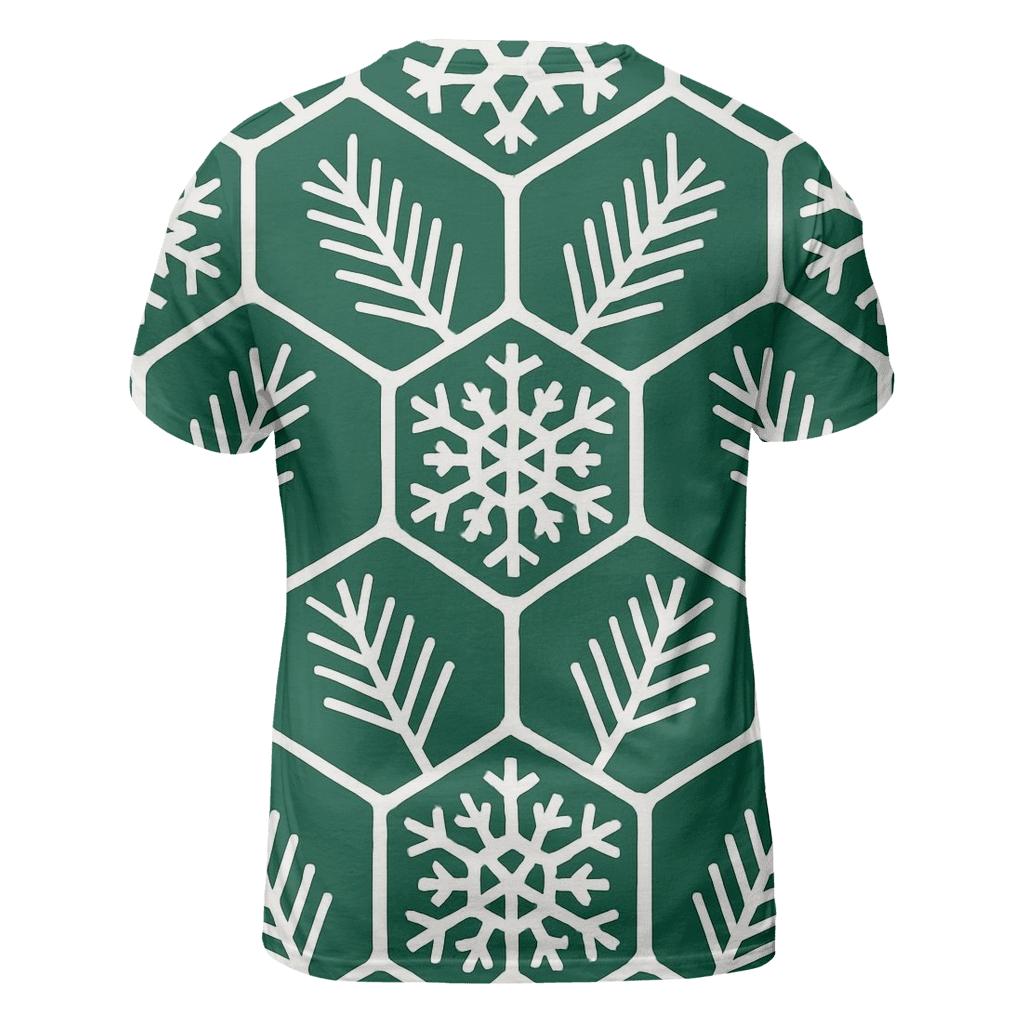 Snowflake Hex Pattern creative print fashion shirts