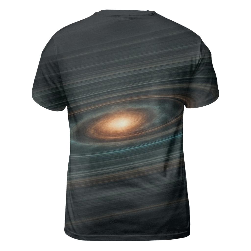 Accretion Disk Belts artistic all-over print tops