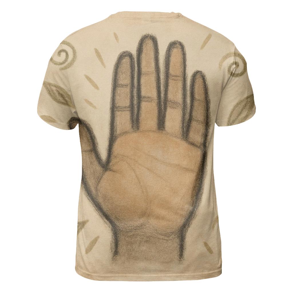 Hand Of Offering creative print fashion shirts