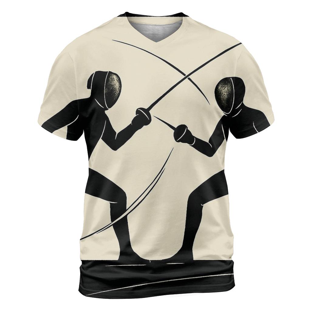 Fencing Duel Minimal personalized full print shirts