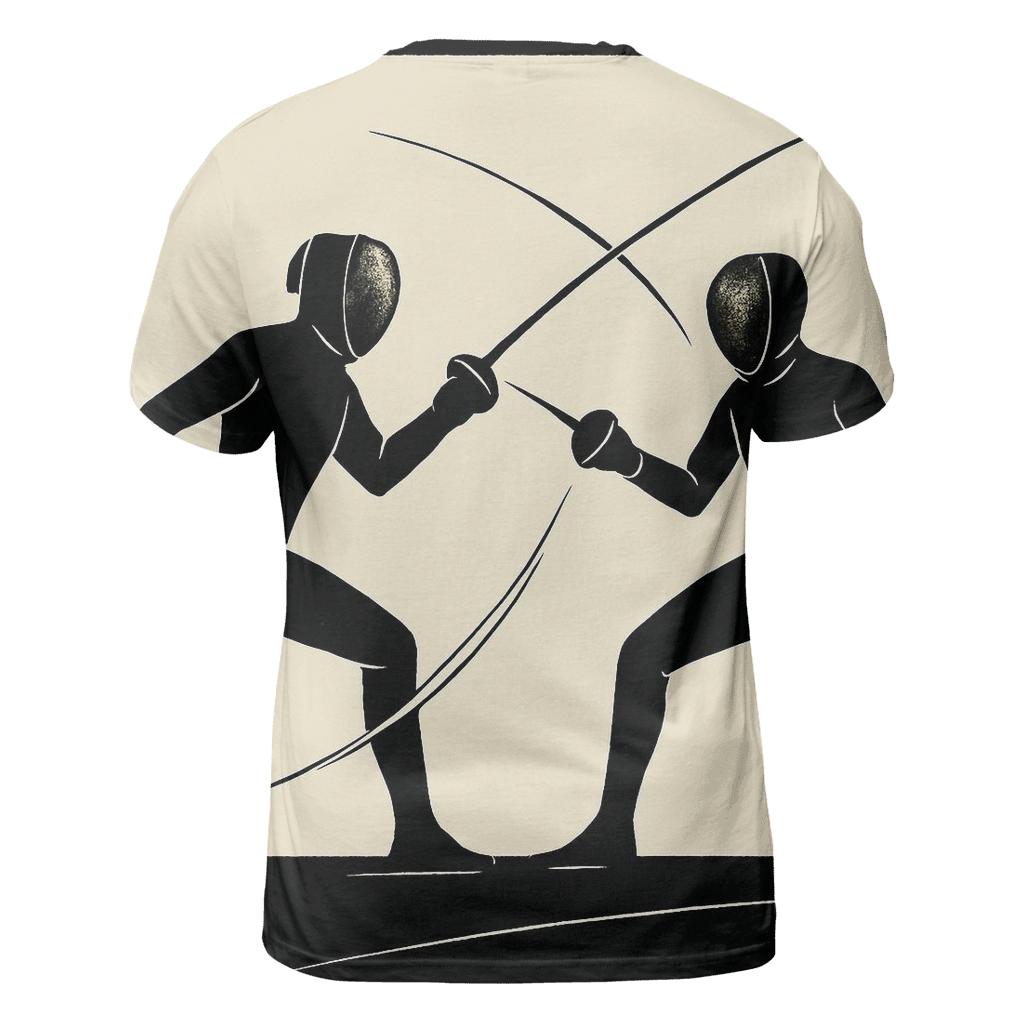 Fencing Duel Minimal personalized full print shirts