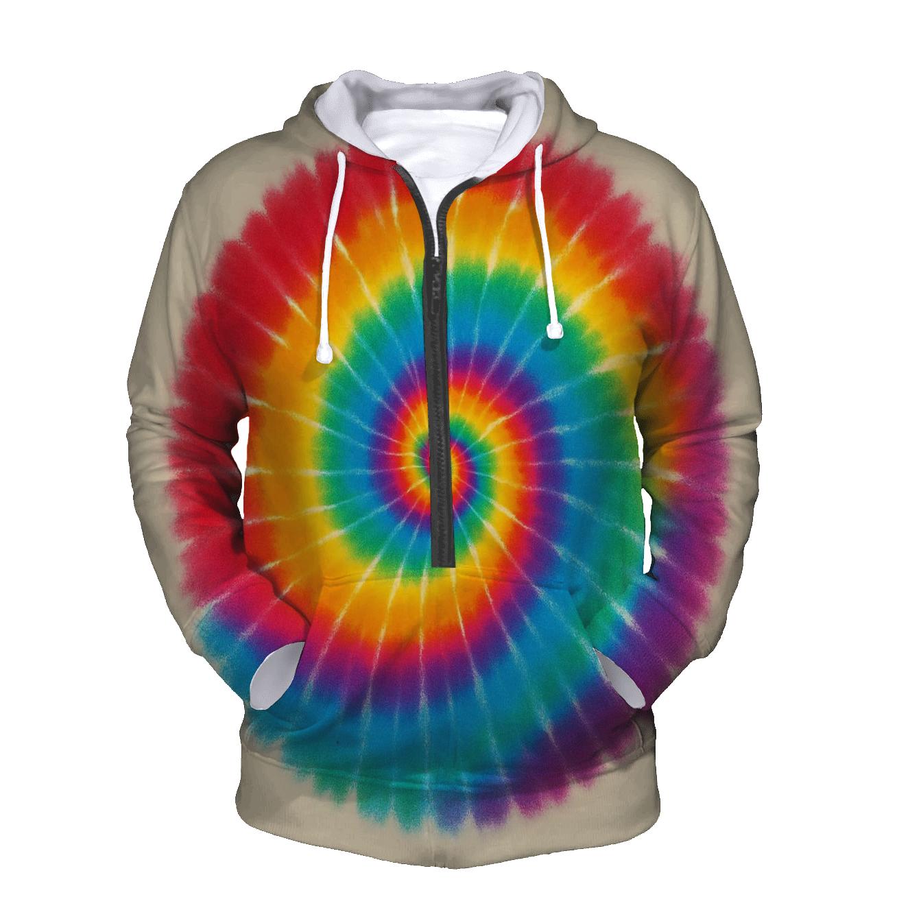 Rainbow Spiral Spiral embroidered hoodies