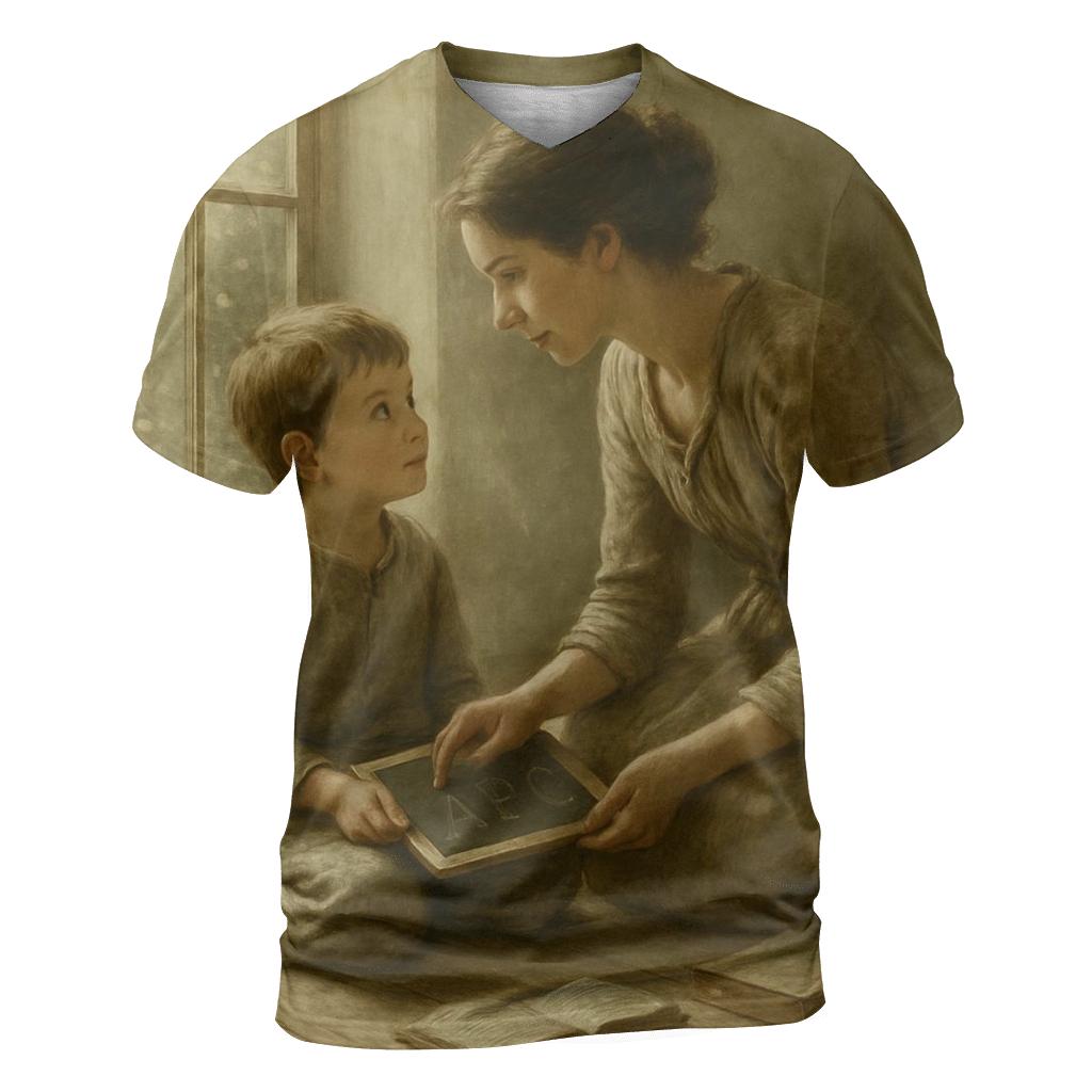 The First Teacher designer pattern shirts