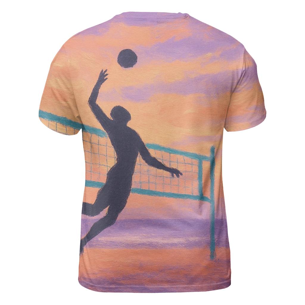 Beach Volleyball Sunset designer pattern shirts