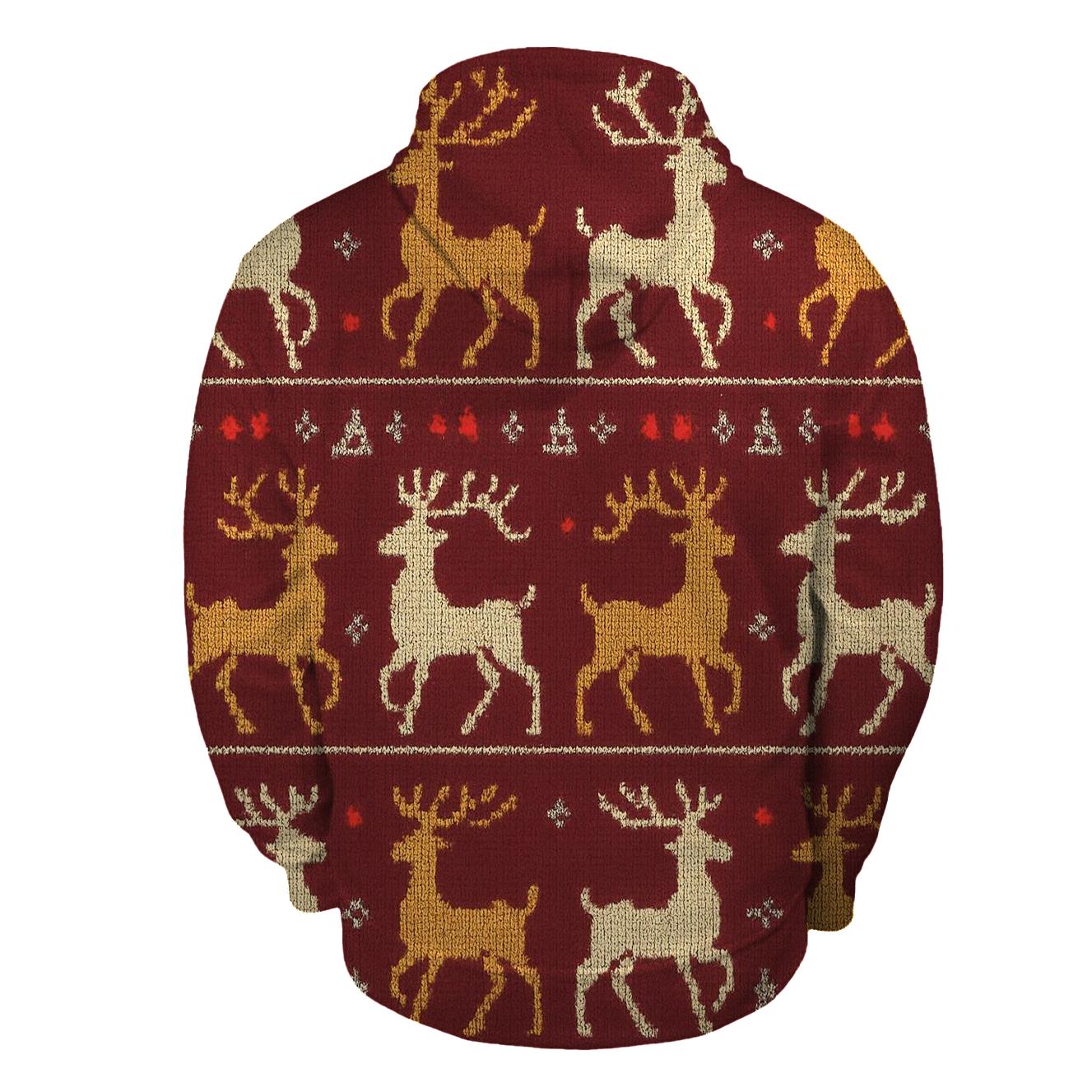Reindeer Ribbon Carousel Design designer hoodies