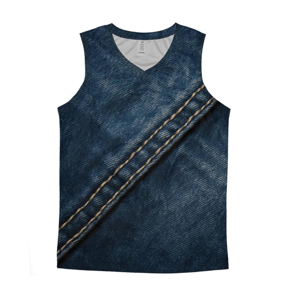 Washed Denim Texture Background custom tank tops