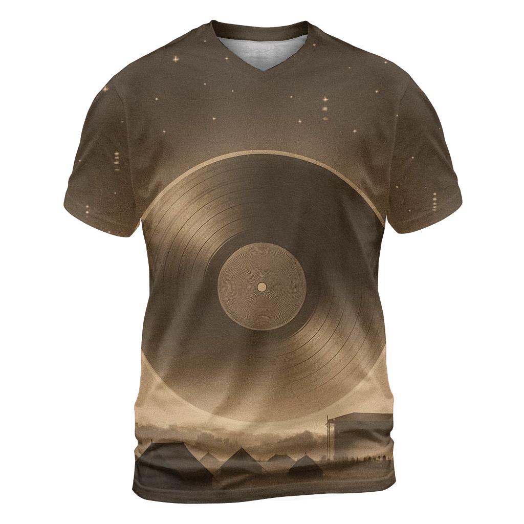 Turntable Moonrise vibrant all-over design tees