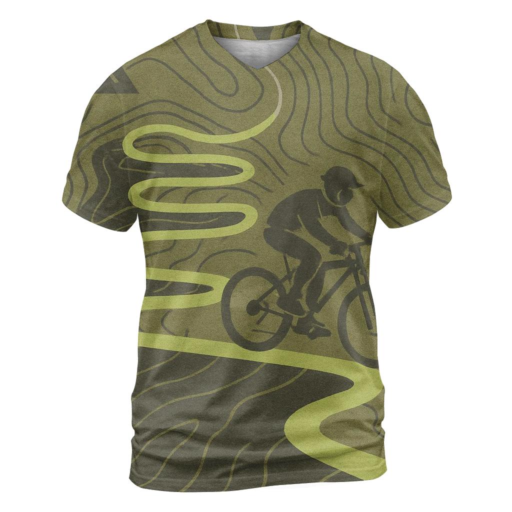 Mountain Biking Trail Map custom all-over print shirts