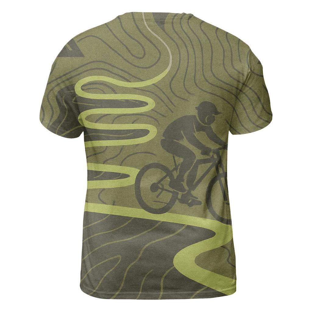 Mountain Biking Trail Map custom all-over print shirts