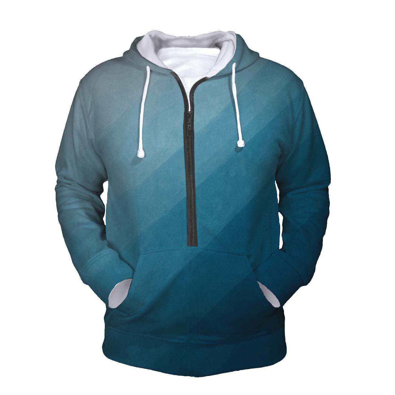 Glacier Blue Drift printed hoodies