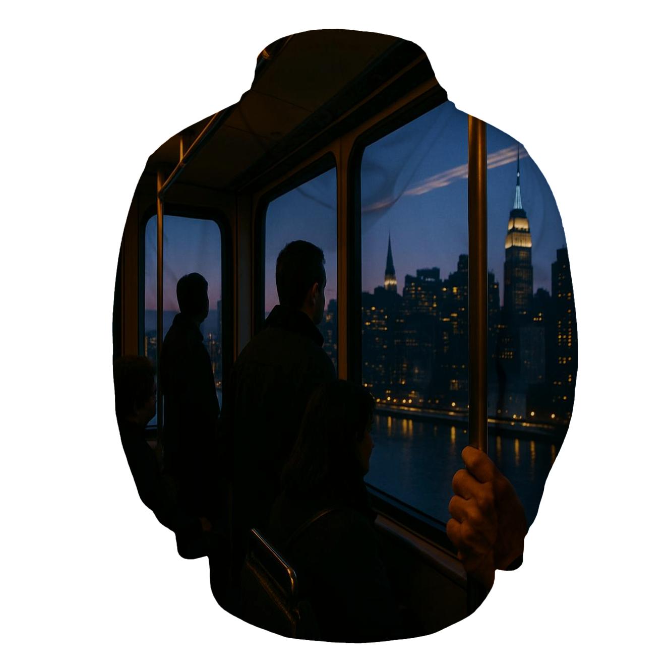 Roosevelt Island Tram At Twilight zip-up hoodies