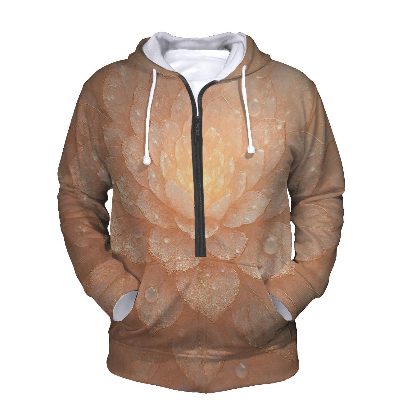 Rose Gold Petal Glow premium hoodies