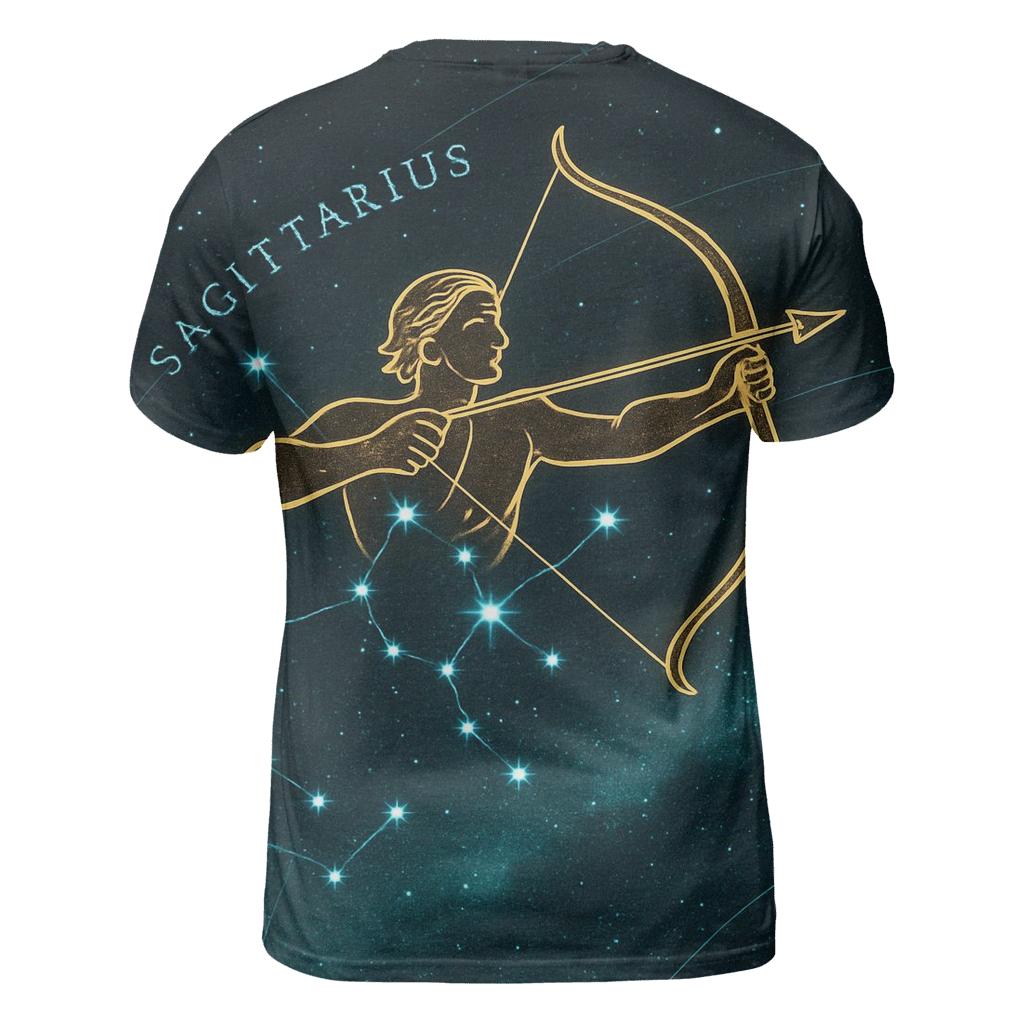 Sagittarius Archer Star Map designer pattern shirts