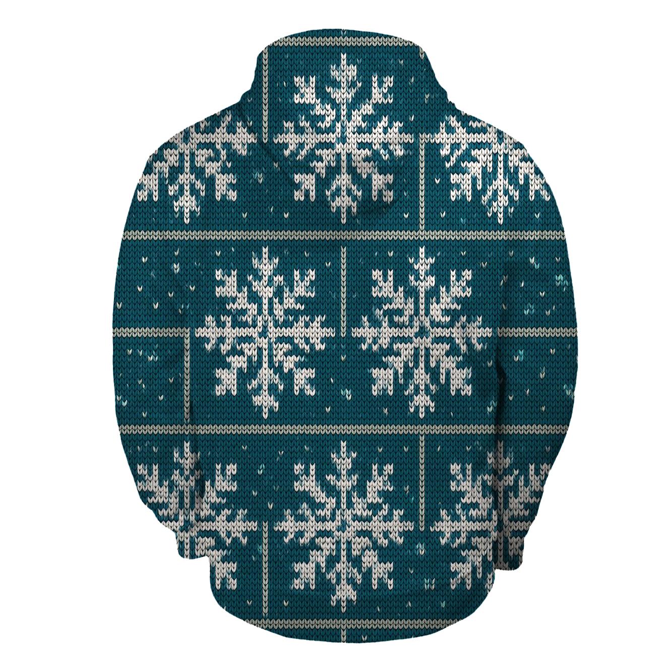Festive Snowflake Brickwork Design hoodie styles