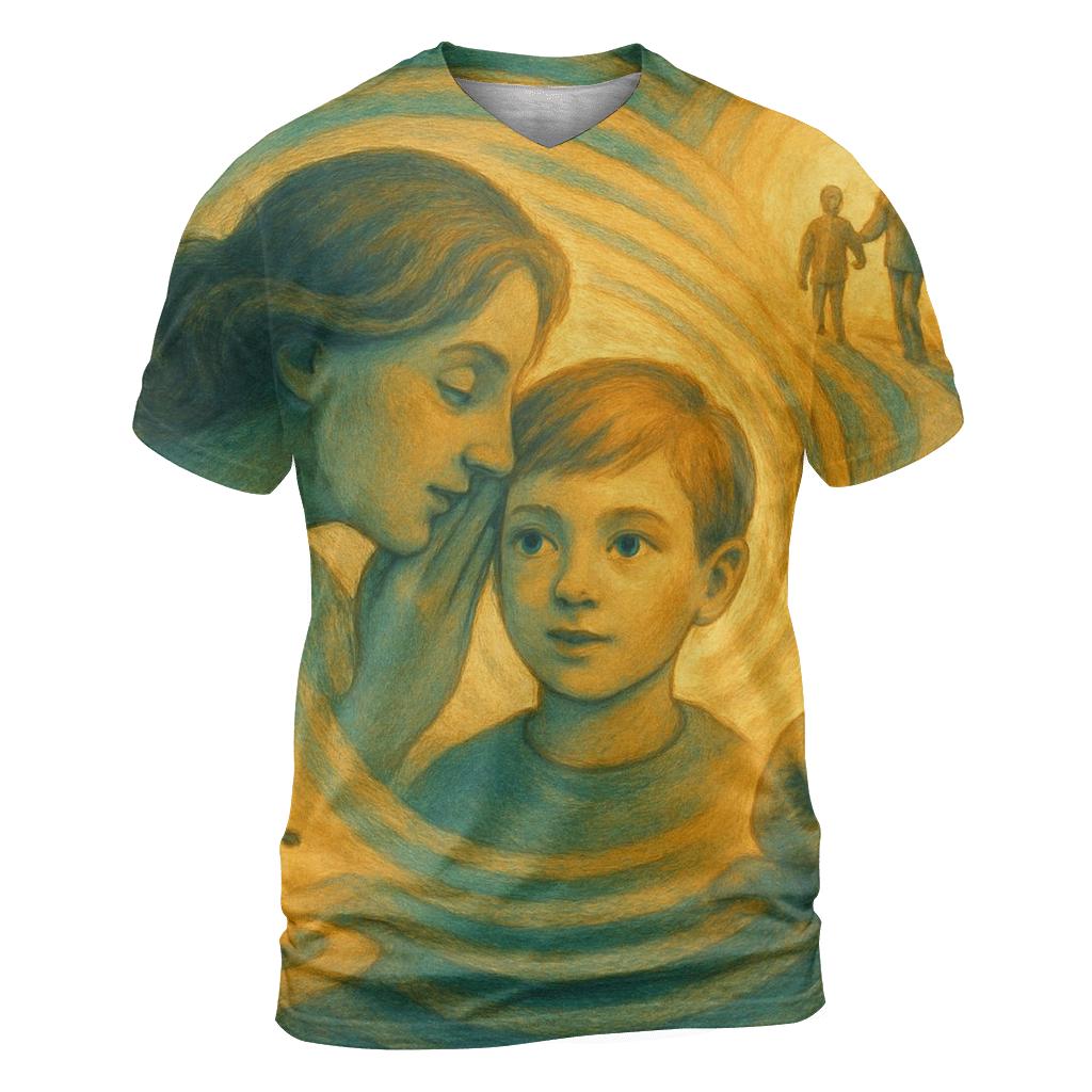 Echoes Of Her Voice artistic all-over print tops