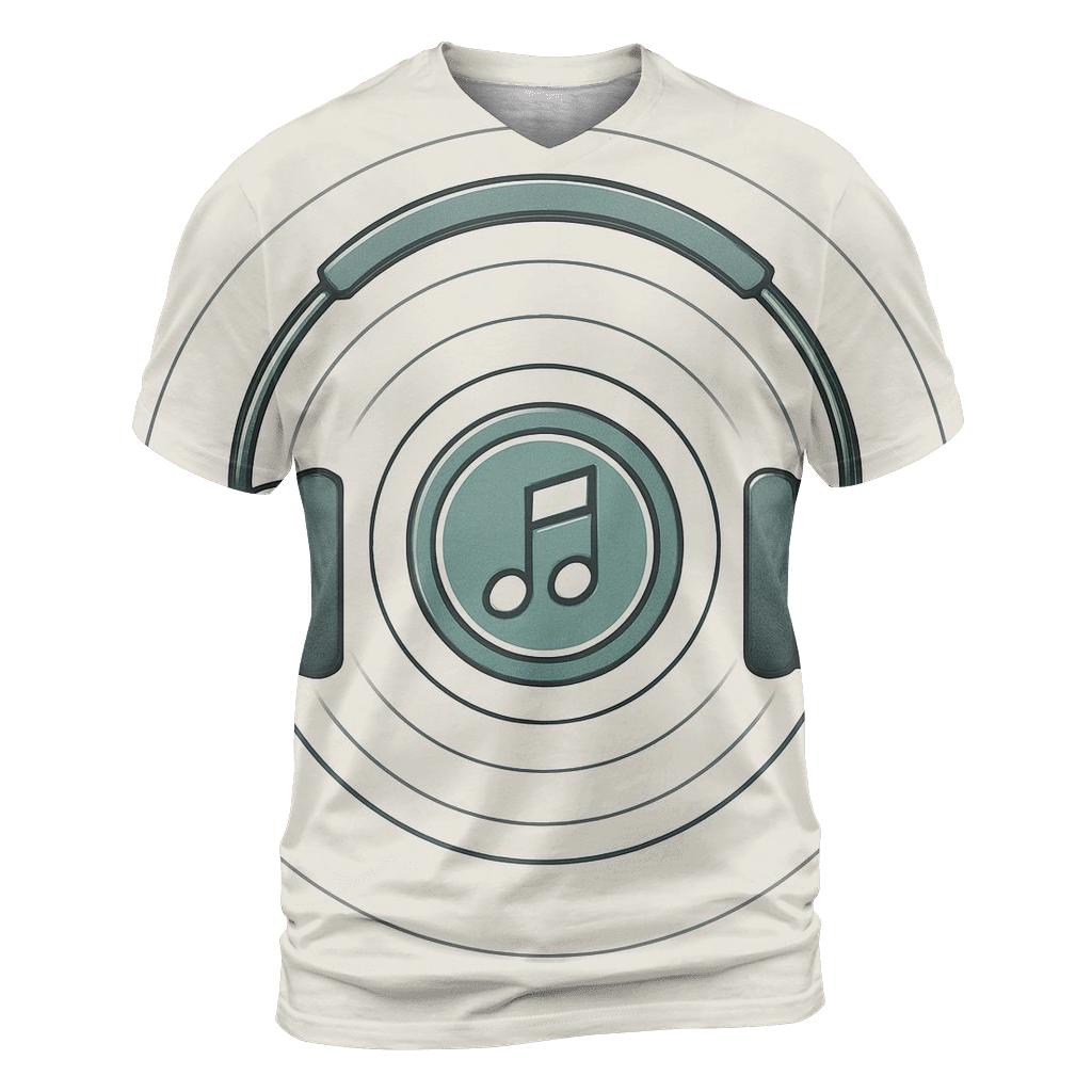 Headphone Orbit Diagram creative print fashion shirts