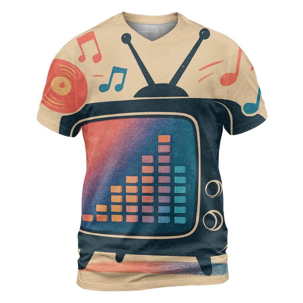 Retro TV Remix unique graphic print tees