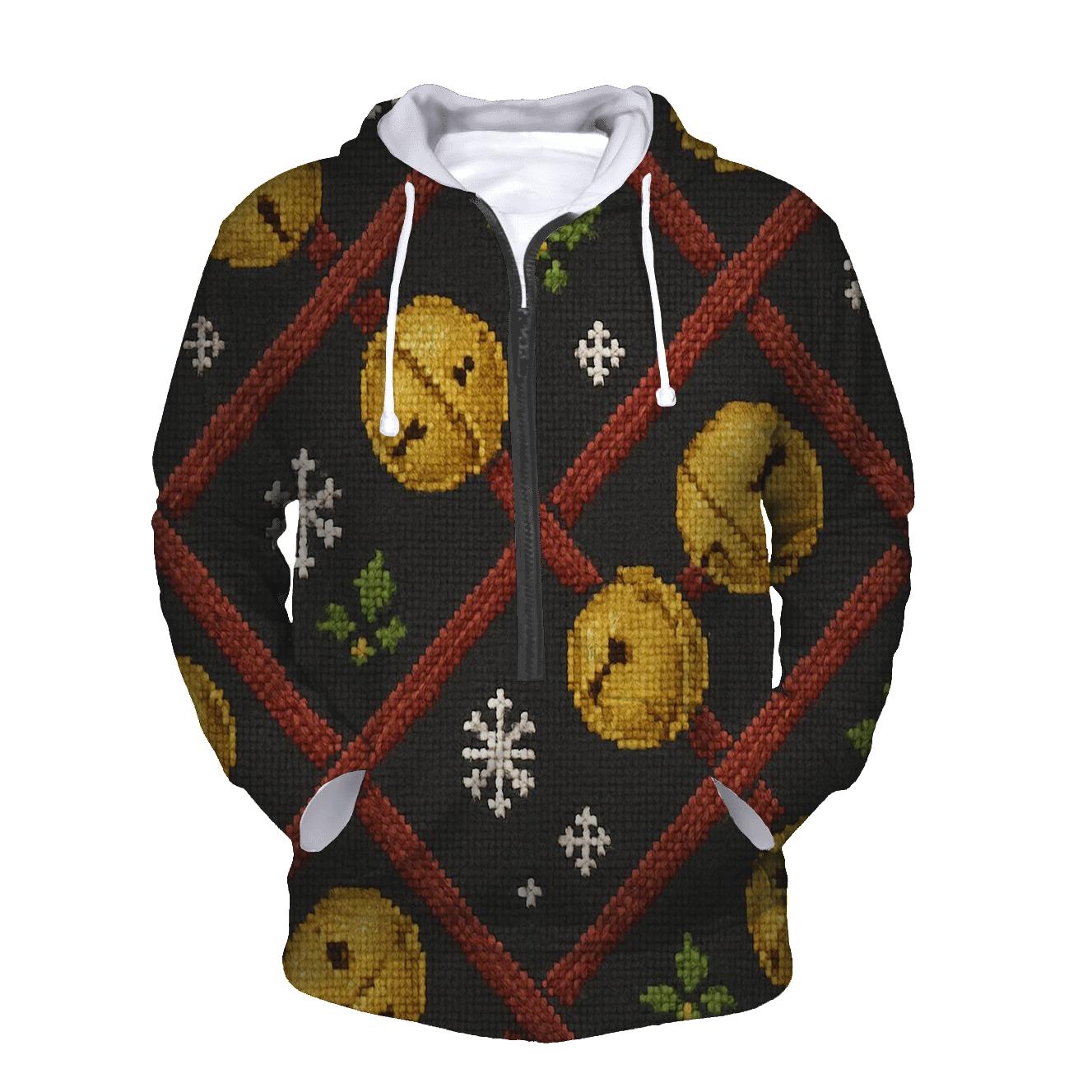 Sleigh Bell Crisscross Design custom hoodies