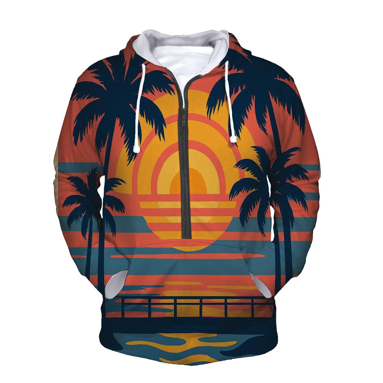 Synthwave Palm Silhouette hoodie trends