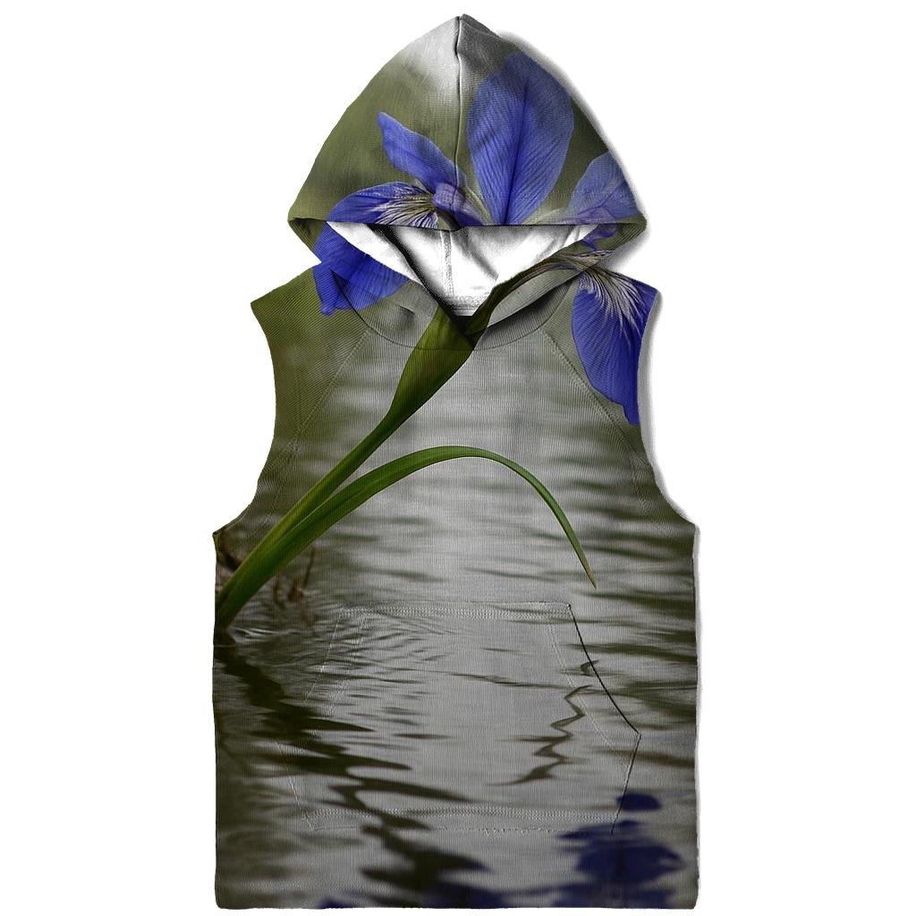 Riverbank Blue Iris Reflection zip-up hoodies