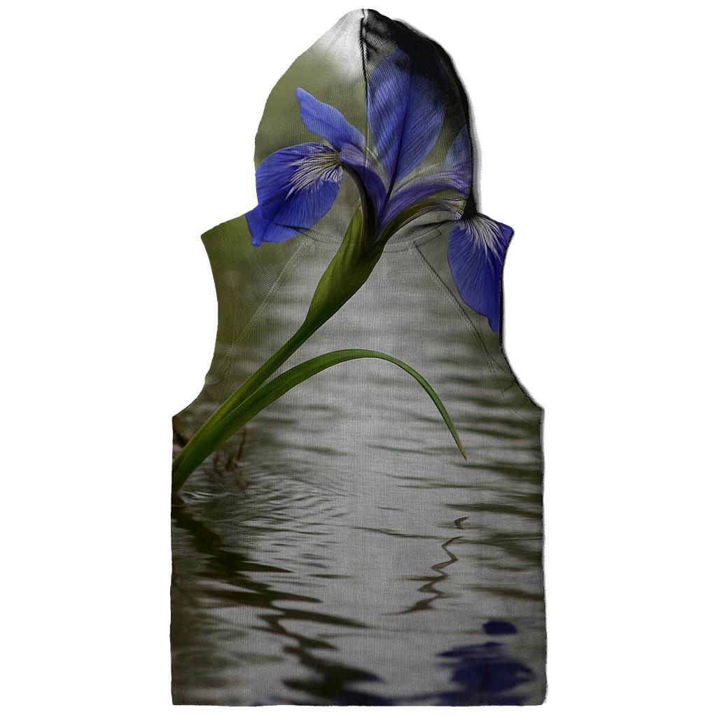 Riverbank Blue Iris Reflection zip-up hoodies