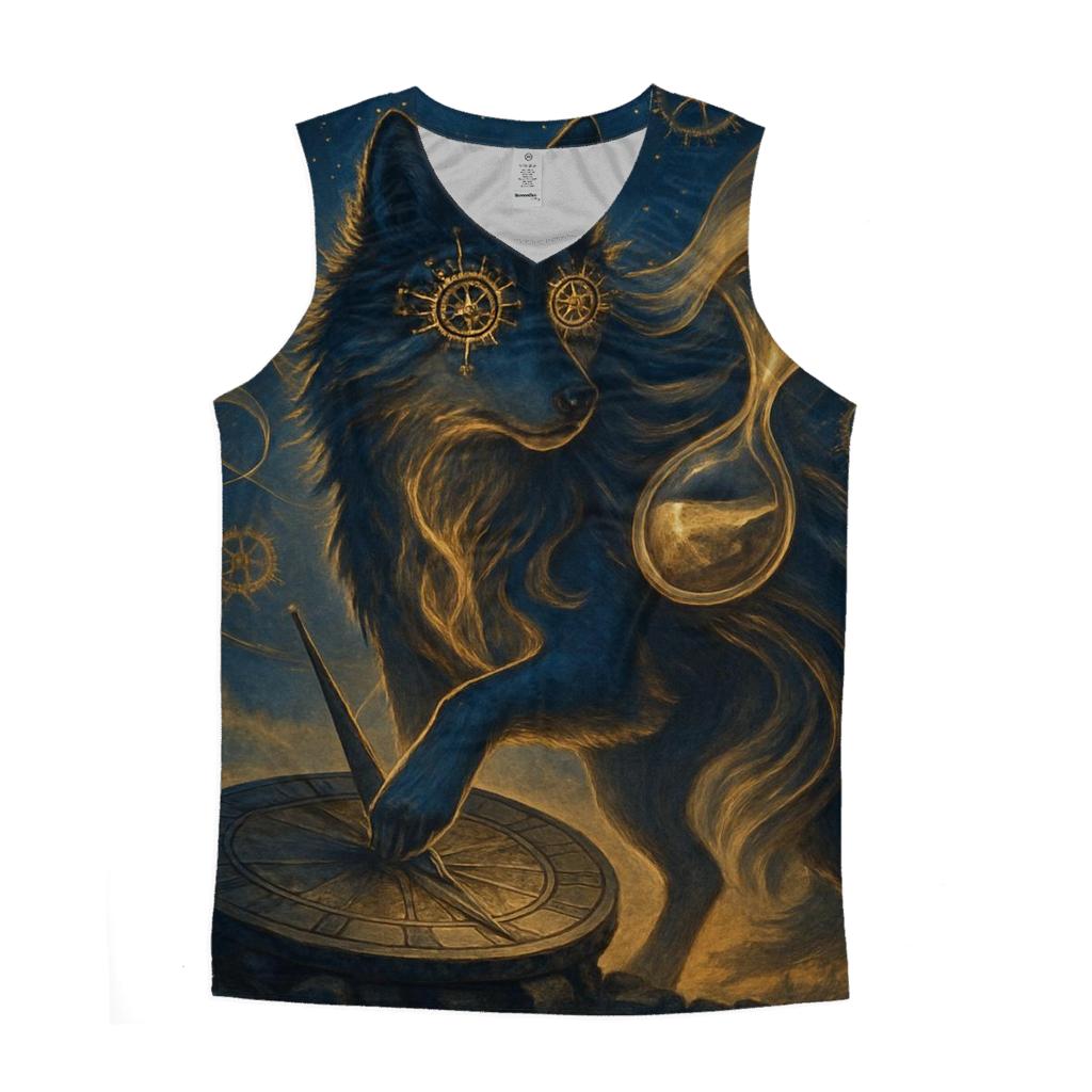 Chrono Wolf Sentinel cotton sleeveless tops