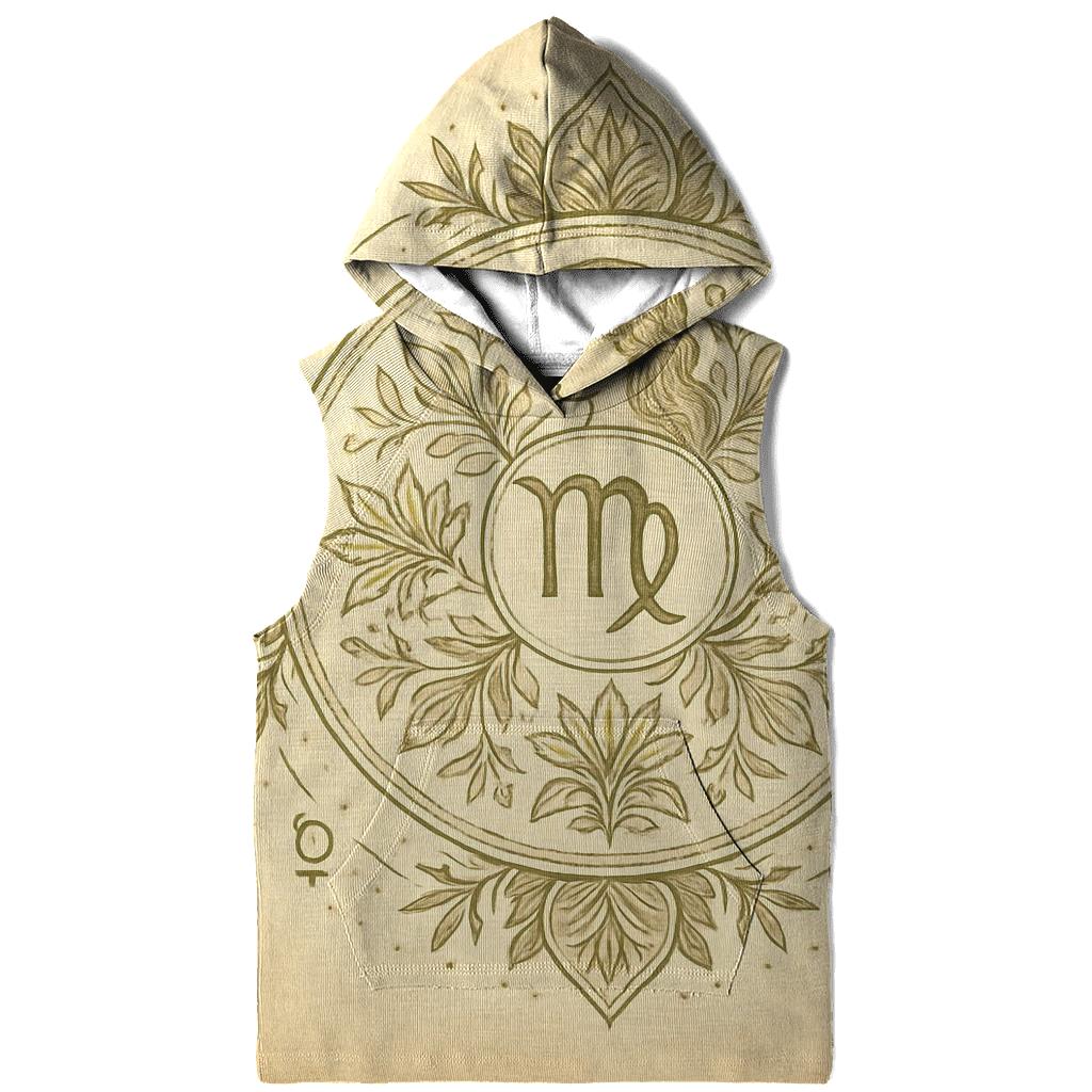 Virgo Earth Mandala Pattern printed hoodies