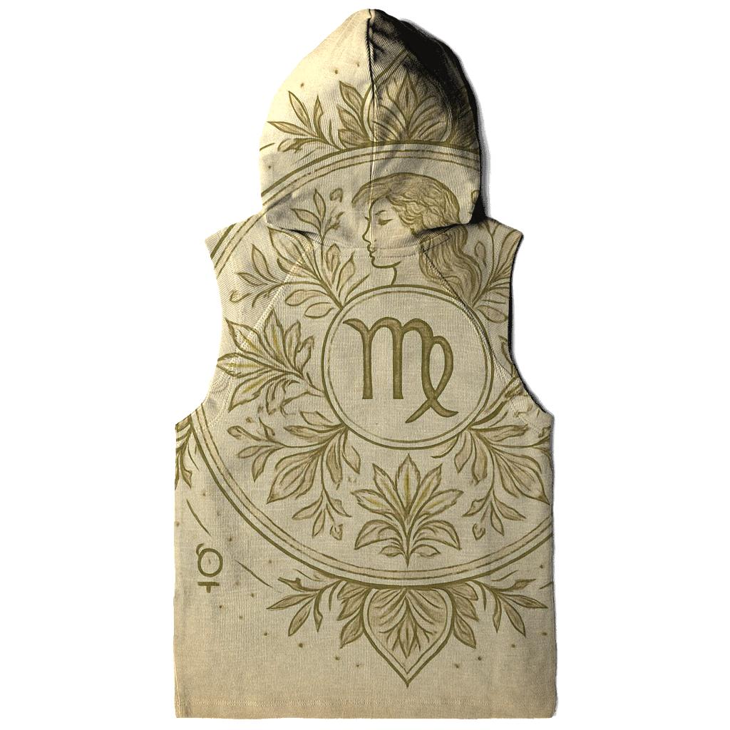 Virgo Earth Mandala Pattern printed hoodies