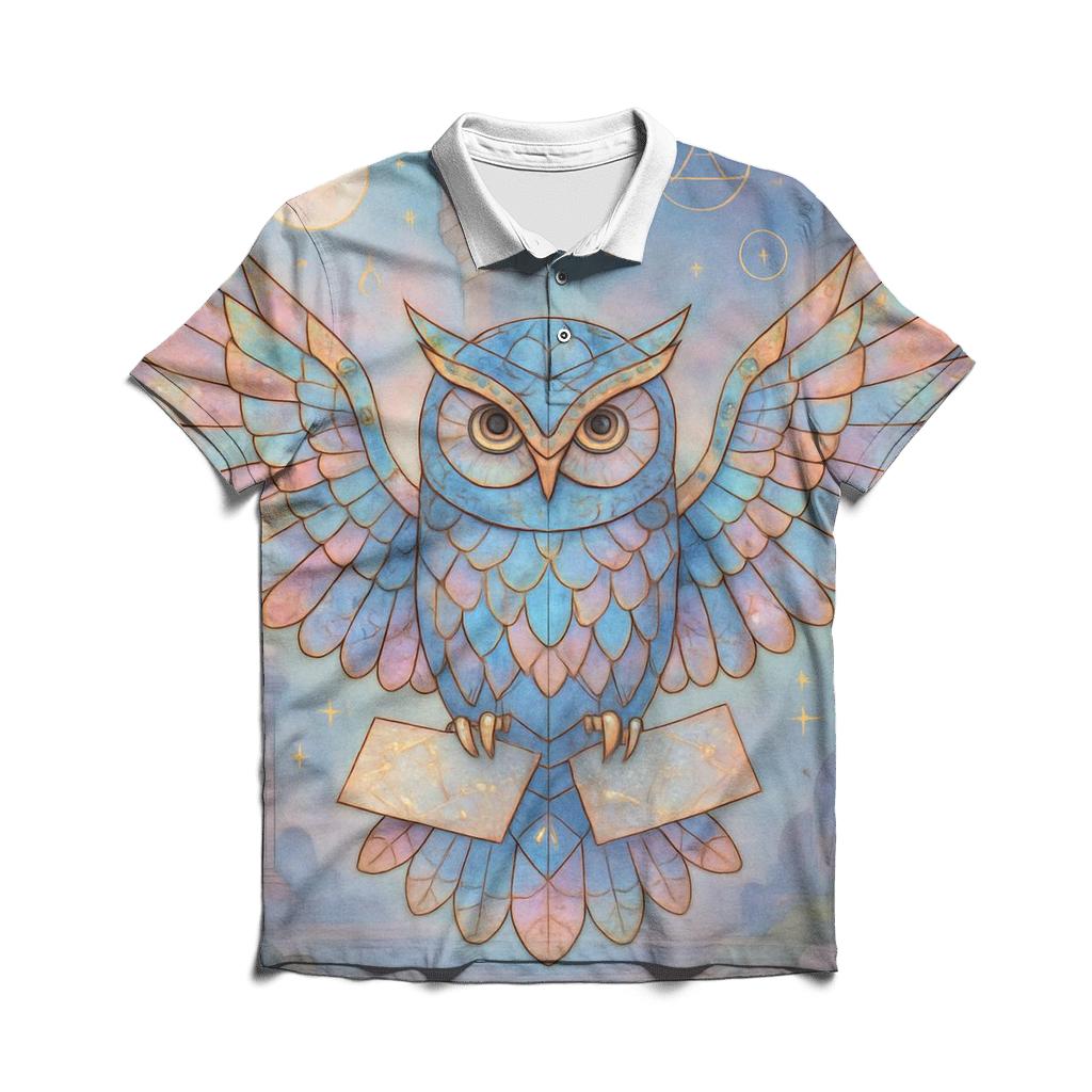 Dreamweaver Owl Mosaic personalized polo shirts