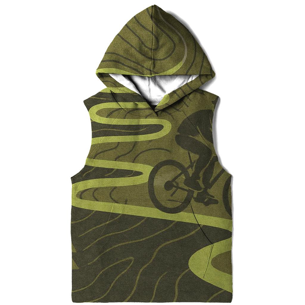 Mountain Biking Trail Map embroidered hoodies