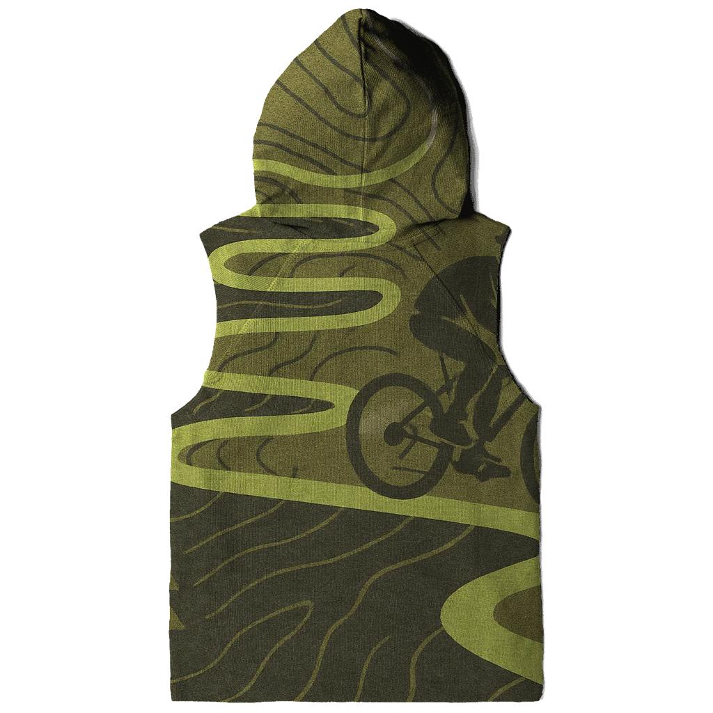 Mountain Biking Trail Map embroidered hoodies