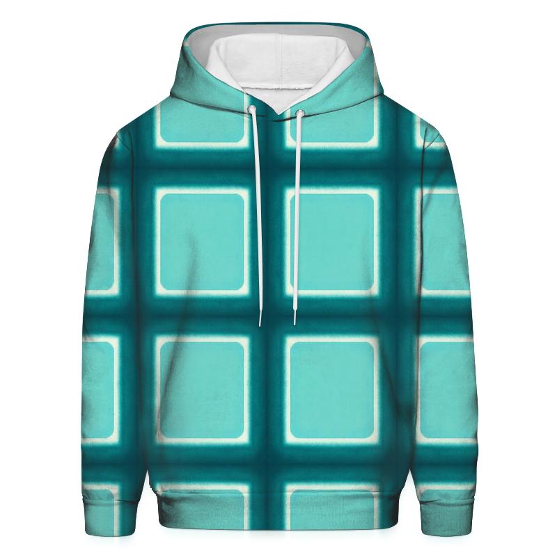 Itajime Teal Grid hoodie trends