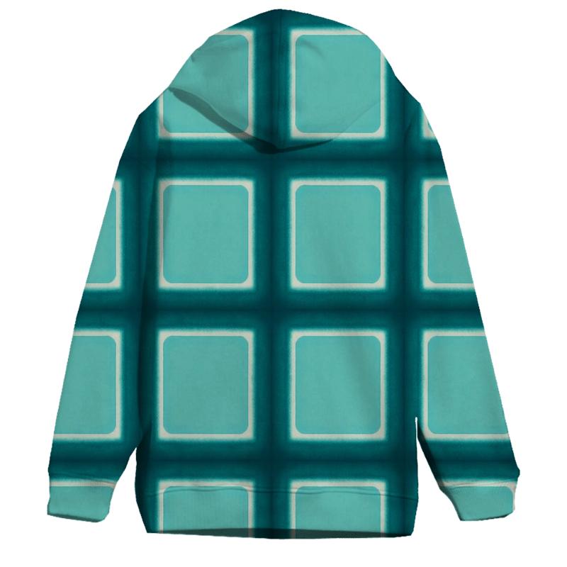 Itajime Teal Grid hoodie trends
