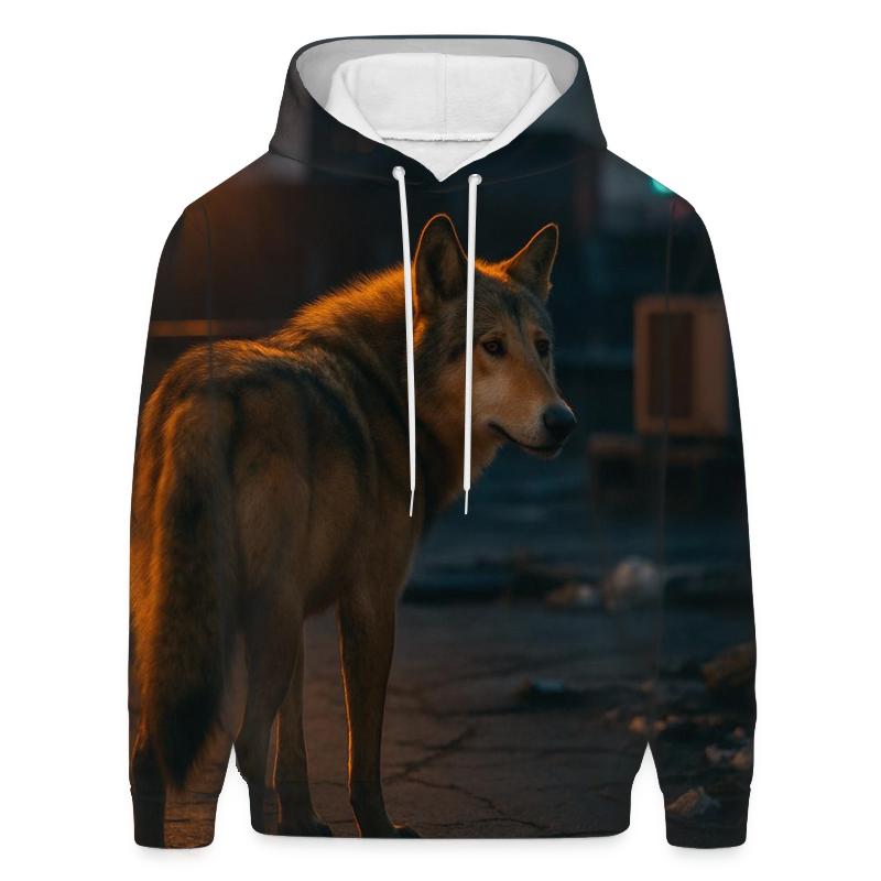 Urban Edge Wolf Observing designer hoodies
