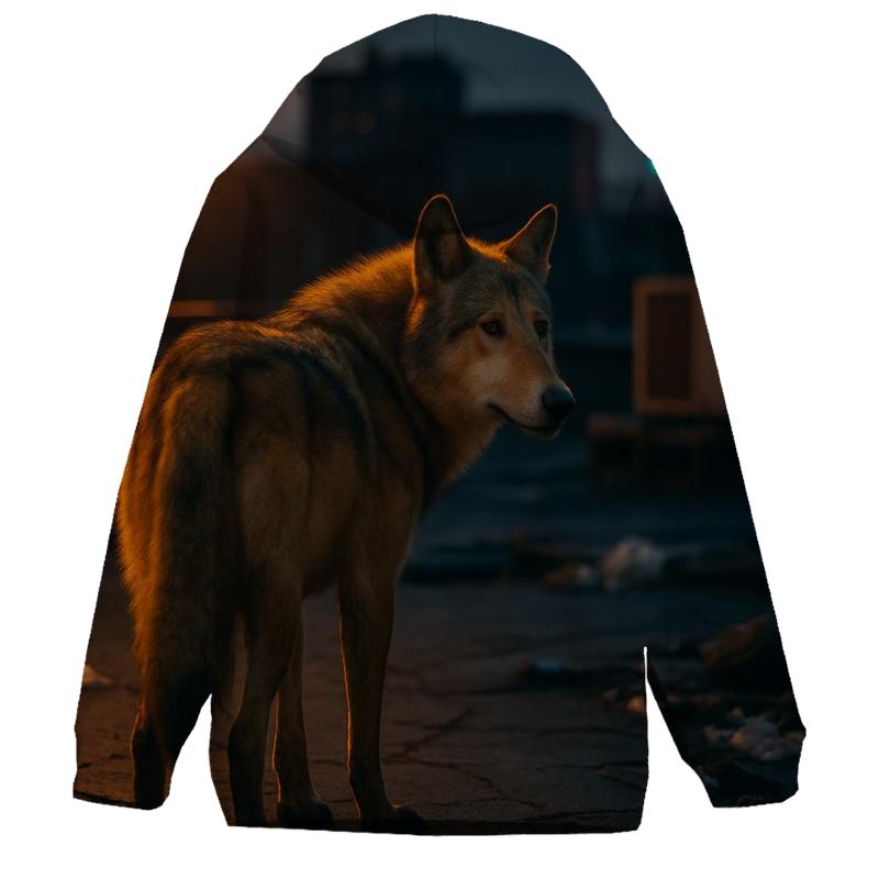 Urban Edge Wolf Observing designer hoodies