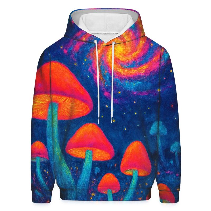Psychedelic Mushroom Galaxy printed hoodies