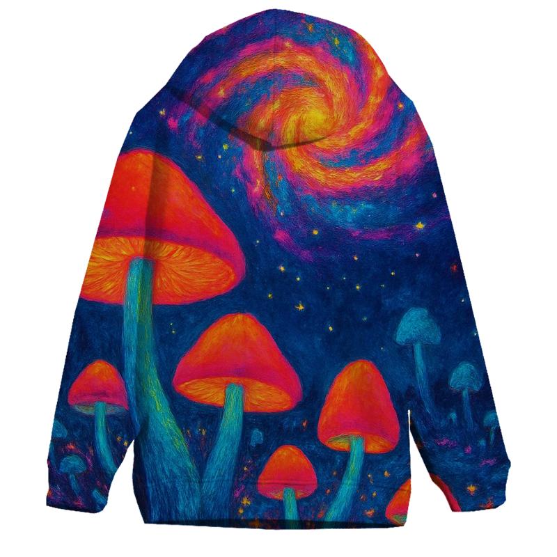Psychedelic Mushroom Galaxy printed hoodies