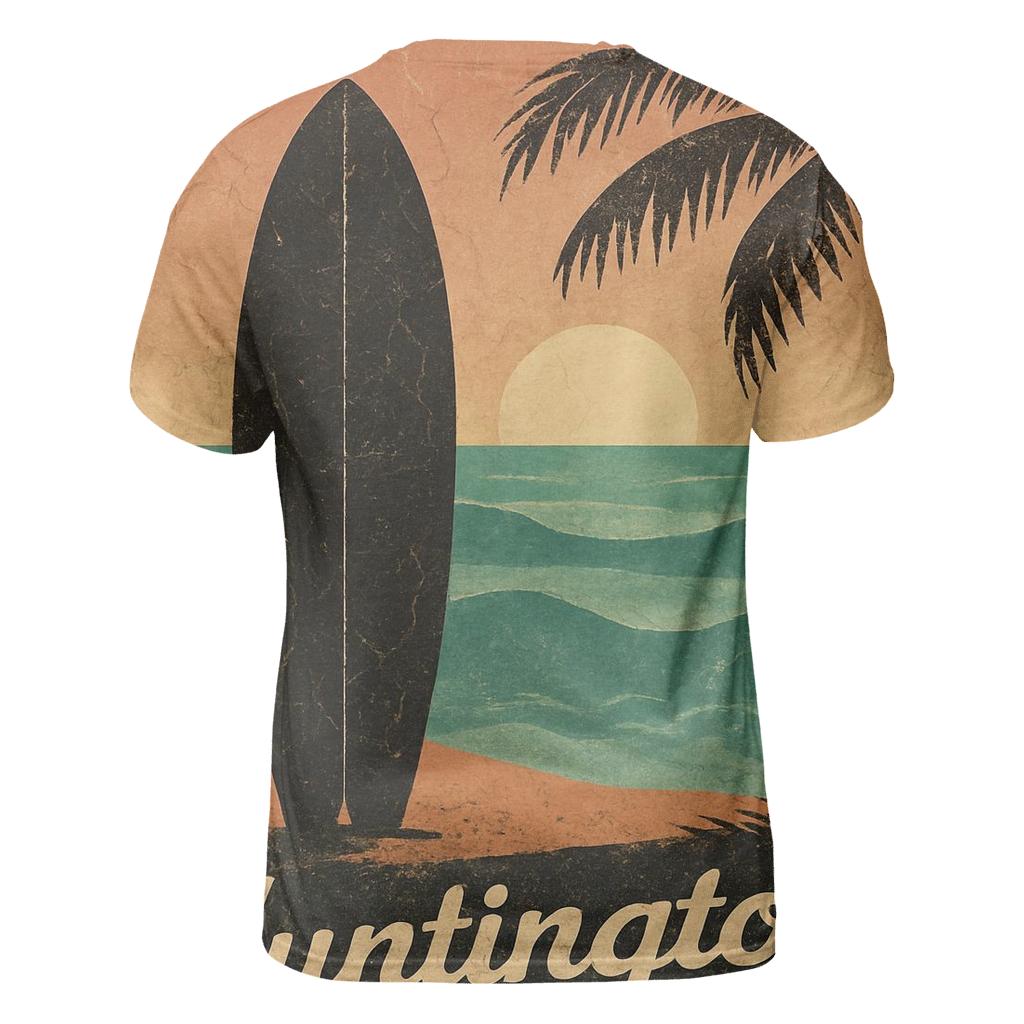 Vintage Surf Sunset Poster custom all-over print shirts
